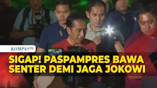 Aksi Sigap Paspampres Bawa Senter Demi Jaga Jokowi di IKN