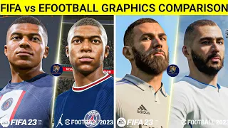 FIFA 23 vs eFootball 2023 Faces And Graphics Comparison