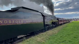 Norfolk And Western 611 Passing The Red Caboose Motel