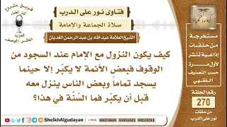 فتوى | كيفية متابعة الإمام في التكبير والسجود | فضيلة الشيخ العلامة عبدالله الغديان | ٤١ ثانية