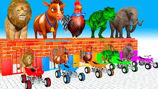 5 Giant Duck, Lion, elephent, cow, dinosaur, chicken, sheep, Transfiguration funny animal 2023