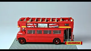 LEGO Bricks London Bus 10258 Speed Build and unboxing | U003 | Lego stop motion | Legobricks