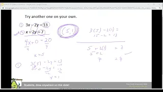 Mika unit 5 lesson 3 solving systems of equations by elimination