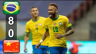 Neymar is Unstoppable! Brazil vs China (8-0) Full Review