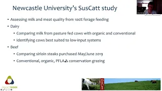 PFLA Webinar: Pasture Fed Beef and Dairy - Food Quality and Consumer Perceptions (SusCatt)