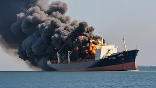 1 MINUTE AGO! A Russian cargo ship carrying combat equipment to Ukraine was sunk by the US