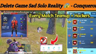 #733 🇮🇳Rank Asia Solo Tpp Rank Push To Conqueror c1s1 Delete Game Sad Solo Reality