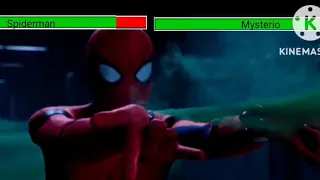 Spiderman Vs Mysterio's illusions WITH HEALTHBARS/Spiderman far from home