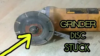 how to loosen angle grinder disc nut