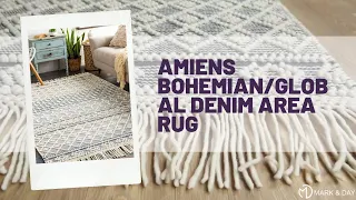 Amiens Bohemian/Global Denim Area Rug