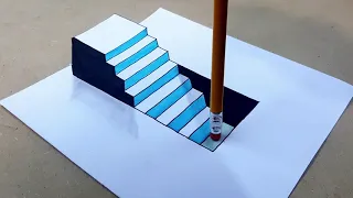 🔥 3D Drawings - How To Draw 3D STAIRS - 3D Drawing - How To Draw 3D Stairs