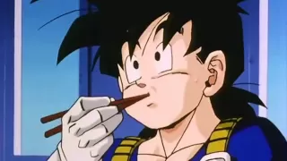 Goku Eats at Kami's Lookout
