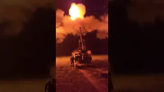 Night work of the French self-propelled howitzer "CAESAR" in the South of Ukraine