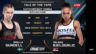 ONE  CHAMPIONSHIP - Milana Bjelogrlic vs Smilla Sundell  full fight