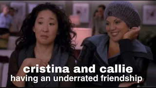 cristina and callie having an underrated friendship / humour