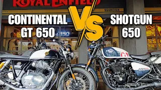 shotgun 650 vs continental gt 650 - detail comparison