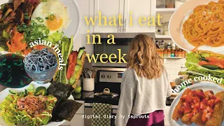 what i eat in a week | easy home cooked asian inspired meals, creamy rose pasta, savory rice bowls