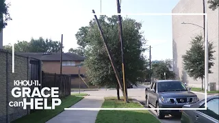 No one would fix leaning pole for two months until Grace White came to help