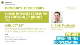 President's Lecture Series - Dr. Chris MacDonald