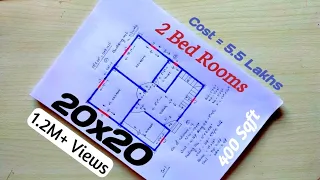 20*20 East facing House Plan|20x20 Small Building design|400 sq ft makan ka naksha