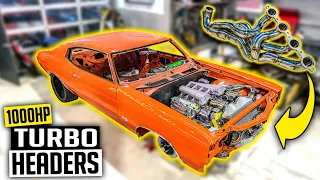 Building Twin Turbo LSX Headers for the 1970 SS Chevelle! - LS Swapped Chevelle Ep. 6