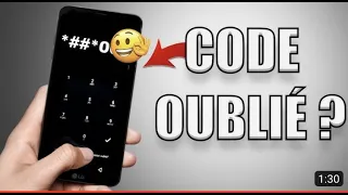 CODE SECRET POUR Déverrouiller RAPIDEMENT tous téléphone SANS CODE ou SCHÉMA