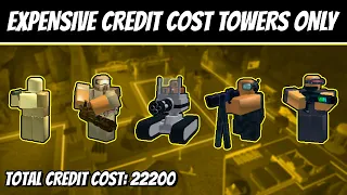 Expensive Credit Cost Towers Only | Roblox Tower Battles