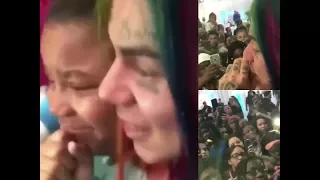 Tekashi 69 almost gets trampled at the mall by young fan base