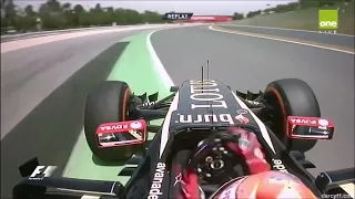 Pastor Maldonado crash Spanish GP 2014 Q1