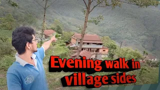 Evening walk in village sides