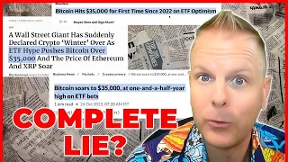 IT’S SUCH BS! THEY’RE LYING TO YOU ABOUT BITCOIN PUMP & ETF