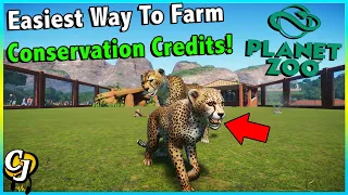 THE BEST WAY TO MAKE CONSERVATION CREDITS FAST IN PLANET ZOO! PLANET ZOO CONSERVATION CREDIT FARMING