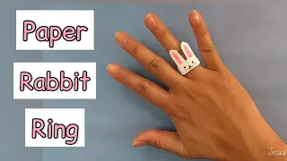 How to make a Paper Rabbit Ring | Paper Crafts #origami #kawaii #easter