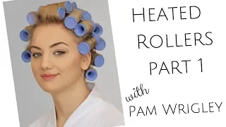 Part 1 Learn how to set the hair in heated rollers & get a smooth sleek glossy curl with hot rollers