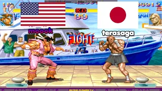 Super Street Fighter 2 Turbo ➤ moook (Usa) vs terasaga (Japan) スーパーストリートファイターII X