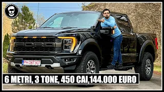 VW nu poate concura cu așa ceva! FORD-ul de 6 METRI, 3 TONE, 450 CAI și 144.000 EURO, F-150 RAPTOR