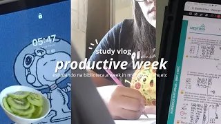 vestibular diaries 🥞| estudando na biblioteca por uma semana, dias produtivos,vestibulanda de med :)