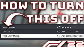 How to Turn off Adaptive AI on F1 22