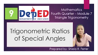 Trigonometric Ratios of Special Angles
