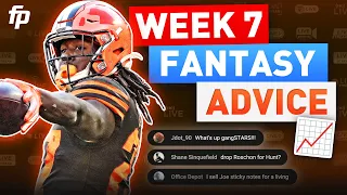 Live: Week 7 Lineup Advice | Injuries, Matchups and More (2023 Fantasy Football)