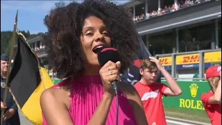 F1 Spa-Francorchamps 2022 - National Belgian Anthem Performed by Anna Winkin