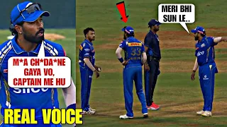 "MAA CHU*ANE GAYA VO" Hardik Pandya caught abusing Rohit Sharma on stump mic during MIvsDC match |