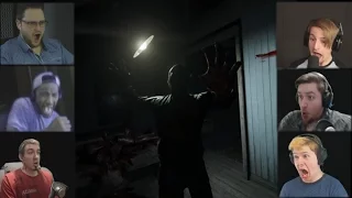 "Реакции Летсплейщиков" на Нападение Мужика из Outlast 2 Demo