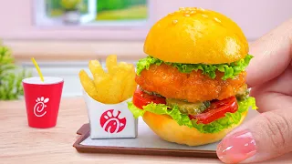 🐹 Want A Best Miniature Chick fil A Chicken Sandwich 🍔 Fast Food Recipe By Tina Mini Cooking