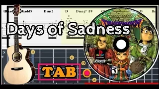 Guitar Tab - Days of Sadness (Dragon Quest VII) OST Fingerstyle Tutorial Sheet Lesson #Anp