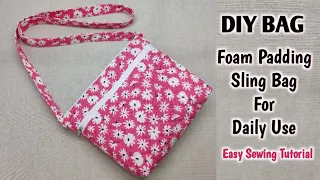 DIY Sling Bags for Daily Use | Shoulder bag making at home | Crossbody bag sewing tutorial | Bags