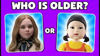 Who is older Squid game vs M3gan? Wednesday & Disney quiz | Only big fans know the answer | MM Quiz