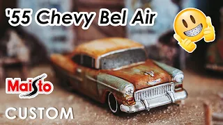 Custom Óxido Chevy 55 Bel Air Maisto - Hot Wheels rusty 💥🔥