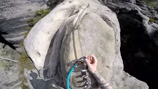 Häntzschelstiege Klettersteig / Sächsische Schweiz / Juni 2022  / GoPro [HD]