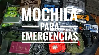 Mochila para Emergencias 72 horas  "Hágalo ud mismo"